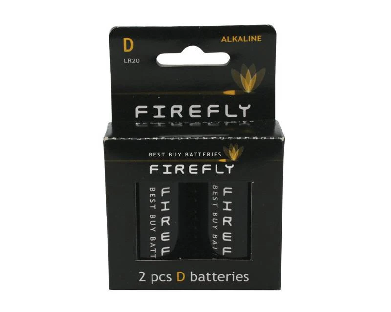 D Alkaline Batterier - 2 Stk. - Firefly 2 D Alkaline Batterier - 2 Stk. - Firefly - Billede 2