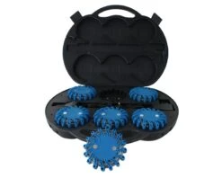 Advarselsblink "skildpadder" Med Løbelys - Blå