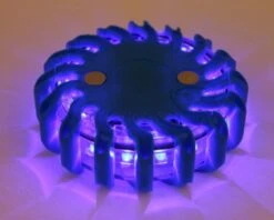 Advarselsblink "skildpadder" Med Løbelys - Blå -Værktøj Salgsbutik advarselsblink skildpadder 6 stk blaa 5