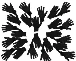 Arbejdshandsker JNC Sort M/dot - 12 Par Str. 10