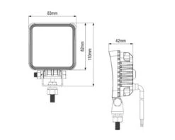 LED Arbejdslampe 16 Watt - Med On/off Kontakt -Værktøj Salgsbutik arbejdslampe led 16 watt on off kontakt 2