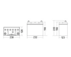 Sznajder Batteri 12 Volt 45 Ah - Til_ XN10 -Værktøj Salgsbutik batteri 12 volt 45 ah 1