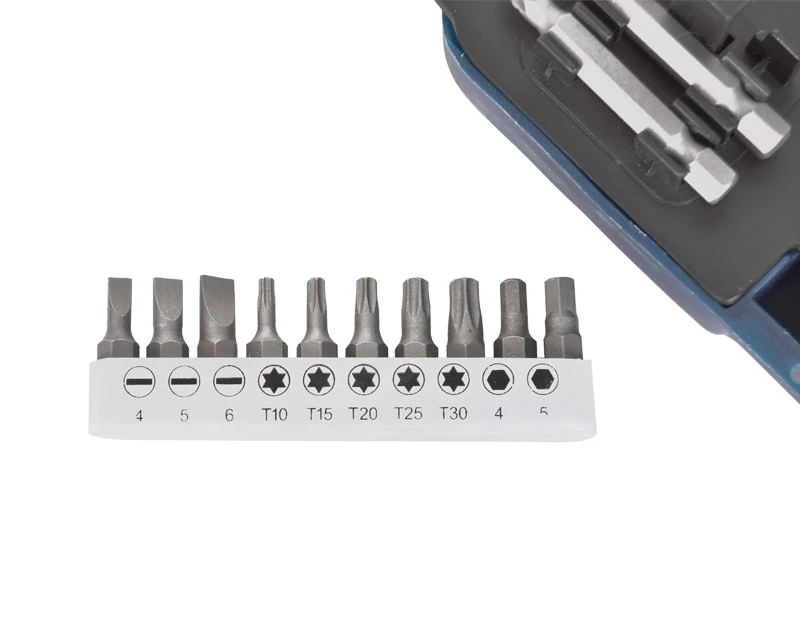 FERM Bits- & Borsæt Med 15 Bits Og 10 Bor Til Træ/stål/mur 2 FERM Bits- & Borsæt Med 15 Bits Og 10 Bor Til Træ/stål/mur - Billede 2