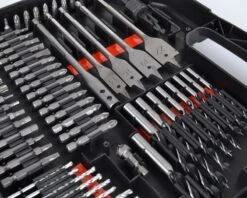 Bits- & Borsæt Med 246 Dele -Værktøj Salgsbutik bits borst med 15 bits og 10 bor til tr staal mur 10