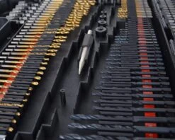 Bits- & Borsæt Med 246 Dele -Værktøj Salgsbutik bits borst med 15 bits og 10 bor til tr staal mur 11