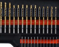 Bits- & Borsæt Med 246 Dele -Værktøj Salgsbutik bits borst med 15 bits og 10 bor til tr staal mur 12