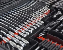 Bits- & Borsæt Med 246 Dele -Værktøj Salgsbutik bits borst med 15 bits og 10 bor til tr staal mur 6