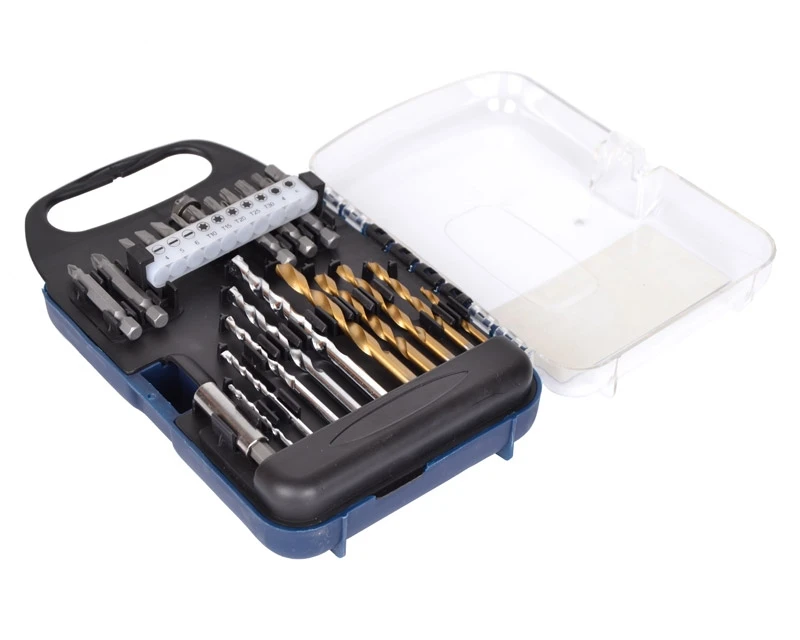 FERM Bits- & Borsæt Med 15 Bits Og 10 Bor Til Træ/stål/mur 1 FERM Bits- & Borsæt Med 15 Bits Og 10 Bor Til Træ/stål/mur