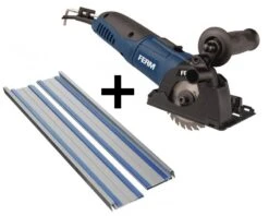 FERM Mini Dyksav / Rundsav + Styreskinner