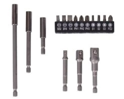 Forlænger Sæt Til Topnøgle + Bits Med 16 Dele