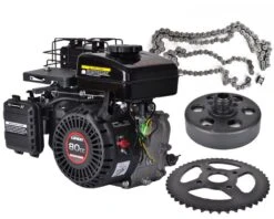 Go-kart Start Kit 2,5 Hk Motor + Slyngkobling + Kæde