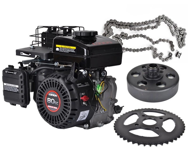 Go-kart Start Kit 2,5 Hk Motor + Slyngkobling + Kæde 1 Go-kart Start Kit 2,5 Hk Motor + Slyngkobling + Kæde