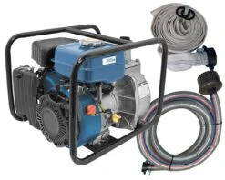 Güde 1½" Benzin Vandpumpe Med Sugeslange + Brandslange