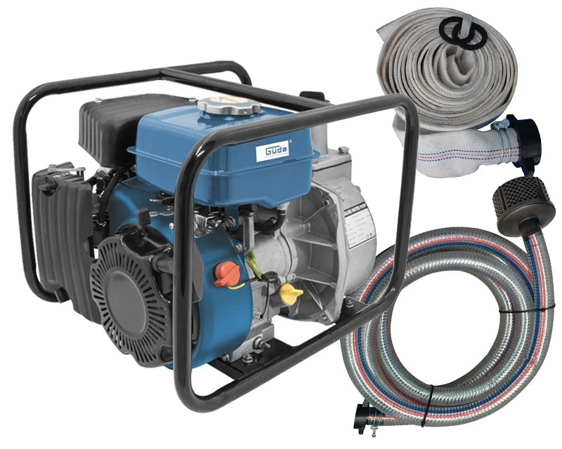 Güde 1½" Benzin Vandpumpe Med Sugeslange + Brandslange 1 Güde 1½" Benzin Vandpumpe Med Sugeslange + Brandslange