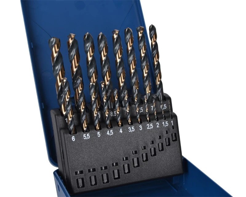 HSS Metalbor 19 Stk 1-10 Mm - Bronze Oxid Coating 2 HSS Metalbor 19 Stk 1-10 Mm - Bronze Oxid Coating - Billede 2