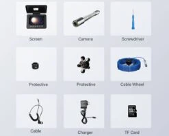 Kloak-tv Med 5" Skærm Og 20 Meter Kabel -Værktøj Salgsbutik kloak tv med 5 skaerm og 20 meter kabel 5