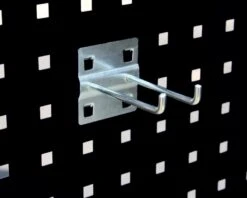 5 Stk. Kroge - Dobbelt - 100 Mm - Til Hulplade (10 X 10 Mm) + Værkstedsvogne