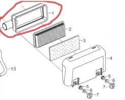Luftfilter Bund M/rør Til 13 Hk Rato Motorer