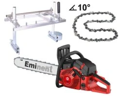 Mini Savværk + 20" Eminent Kædesav 3,8 Hk + Kløvekæde