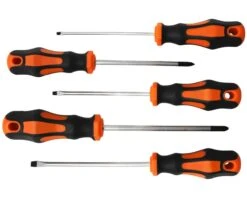 Skruetrækkersæt - 5 Stk. - Lige + Kryds Kærv