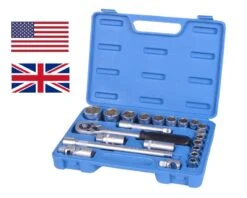 Topnøglesæt 22 Dele Tommemål