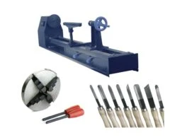 Trædrejebænk + Firklo Nr. 11418 + Drejejern