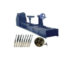 Trædrejebænk + Manuel Firklo Nr. 11423 + Drejejern