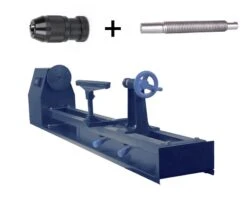 Trædrejebænk 1000 Mm Inkl. 16 Mm Borepatron Og Adapter