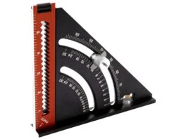 Trekant I Aluminium - Med Lineal Og Vinkelmåler